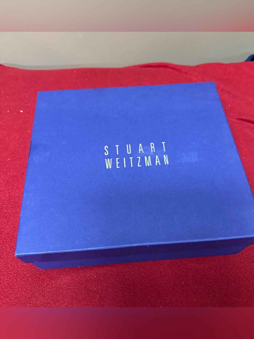 Stuart Weitzman Violet Empty Shoe Box With  Silver Logo NO SHOES 12x11x 3.75”